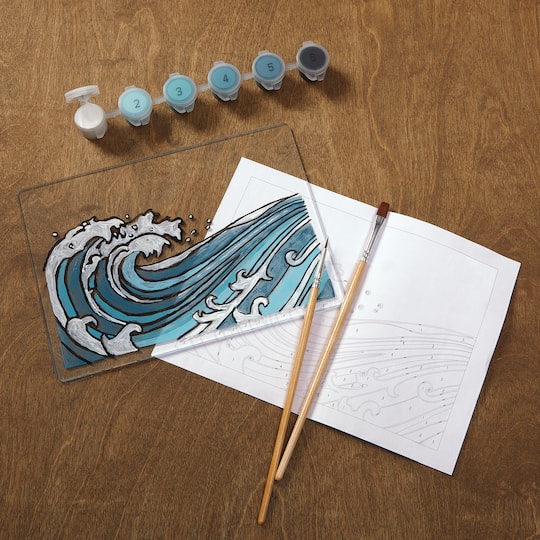 Wave Acrylic Tile Paint-by-Number Kit by Artist&#x27;s Loft&#x2122;